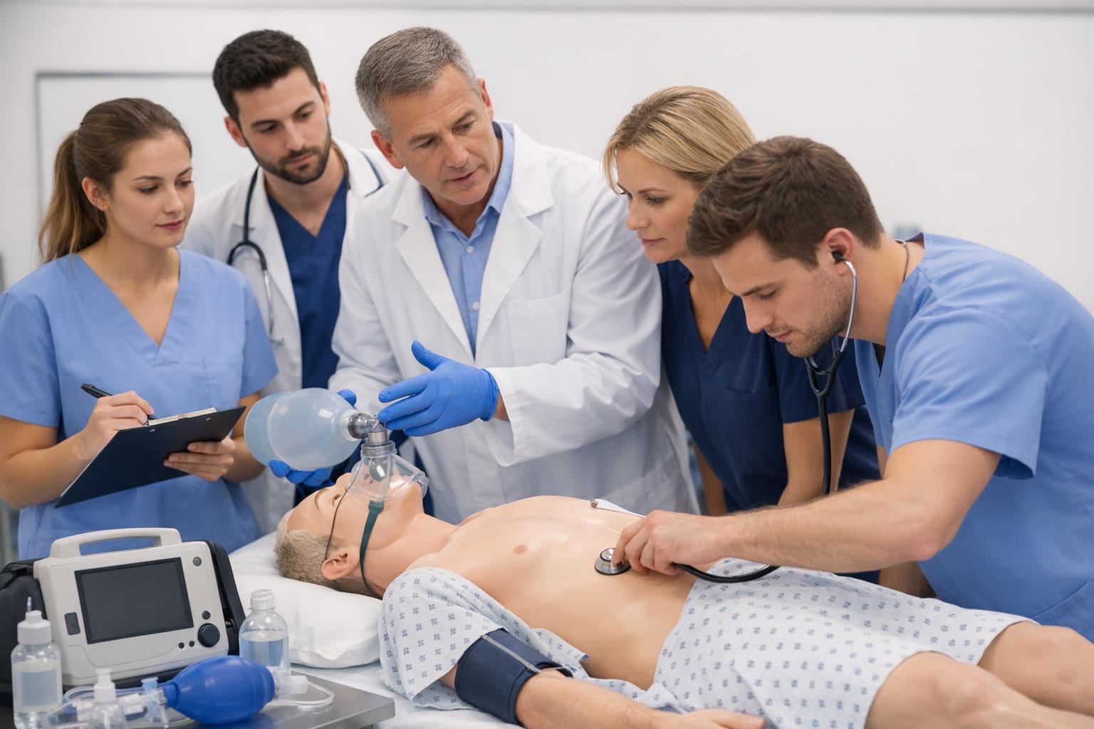 Zdjęcie: grupa kursantów podczas analizy przypadku klinicznego - dyskusja i praktyka